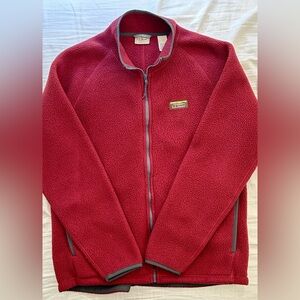 L.L. Bean Katahdin Fleece Jacket - Medium - Burgundy
